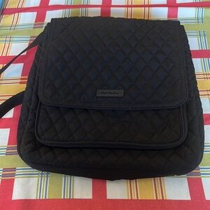 Vera Bradley MICROFIBER GLENNA Shoulder Tote Purse Bag in Classic Black